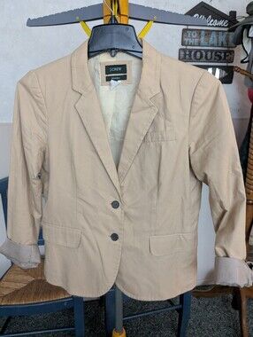 J.CREW Schoolboy Cotton & Silk Blazer, Sz 10, EUC!!
